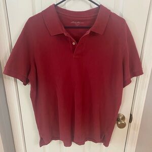 Eddie Bauer Men's Deep Red Polo Shirt